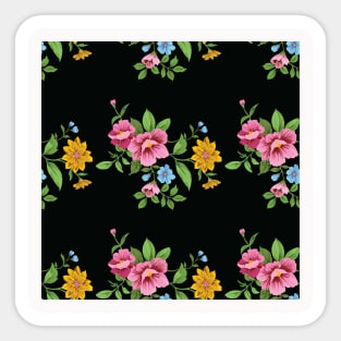 Neck Gaiter Floral on Black Face Mask Bandana Balaclava Headband Made in the USA Sticker